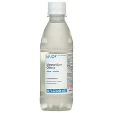 Magnesium Citrate Saline Laxative 10 Fl Oz Lemon Flavor Major Helps Relieve