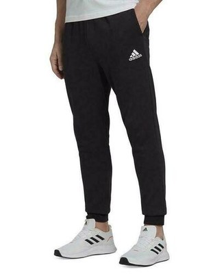 Adidas Men's Essentials Feel Cozy Jogger Fleece Pants Large $60 Value Black