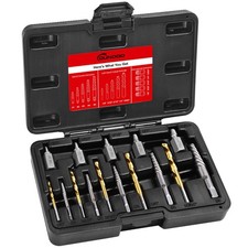 15pcs Screw Extractor Set Easy Out Extractor Set Left Hand Drill Bit Hex Head Ex