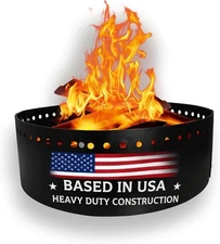 Fire Ring - 36" x 12" - Smokeless Fire Pit Ring For Outside Fire Pit