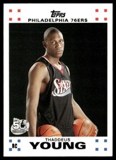 2007-08 Topps Rookie Set Thaddeus Young Rookie Philadelphia 76ers #12