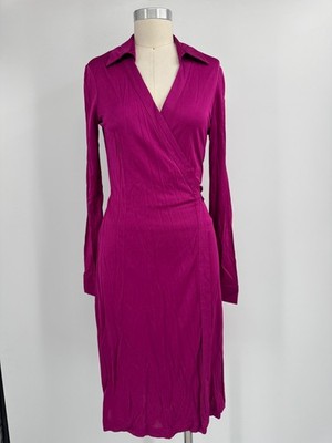 Diane von Furstenberg Jeanne rayon Wrap Dress Sz 4 (dr200thrifty