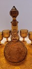 Amber Glass VTG Indiana Tiara Exclusive Complete Decanter Set — photo 2