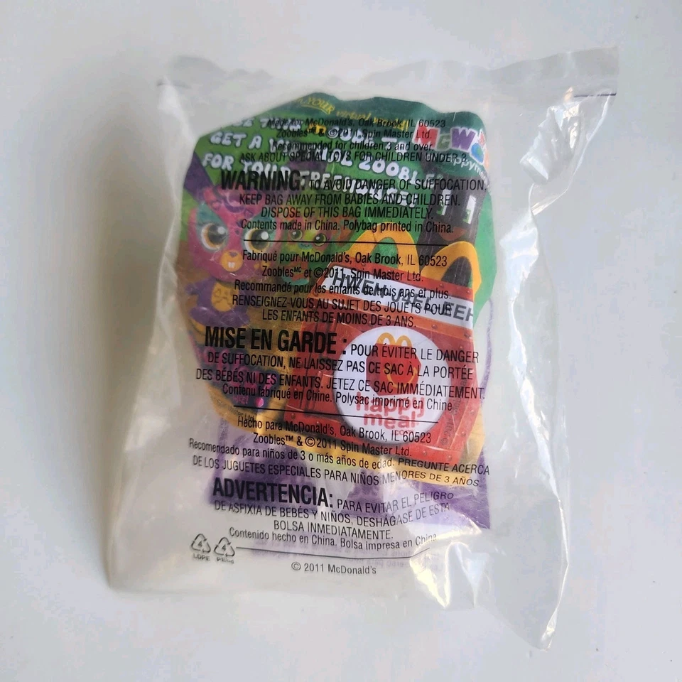 McDonald's Happy Meal Toy Zoobles Spring to Life Pandama #6 2011 sellado Foto 2 de 4