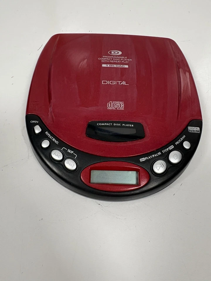 Raro Reproductor de CD Portátil Durabrand 2004 CD-50 Rojo - Probado y Funciona Foto 3 de 4