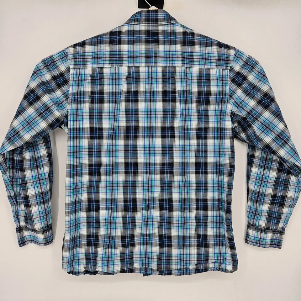 Рубашка мужская большая вестерн современный крой клетчатая на пуговицах ковбойская с длинным рукавом - Изображение 4 из 4