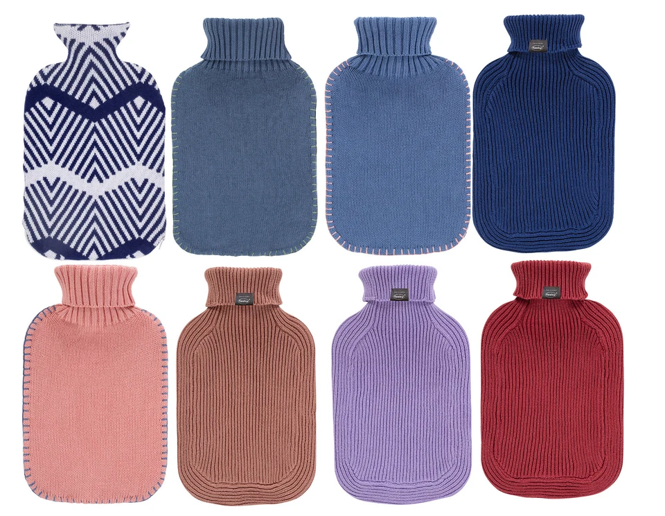 Cotton Knit Latex Free Fashy Hot Water Bottle