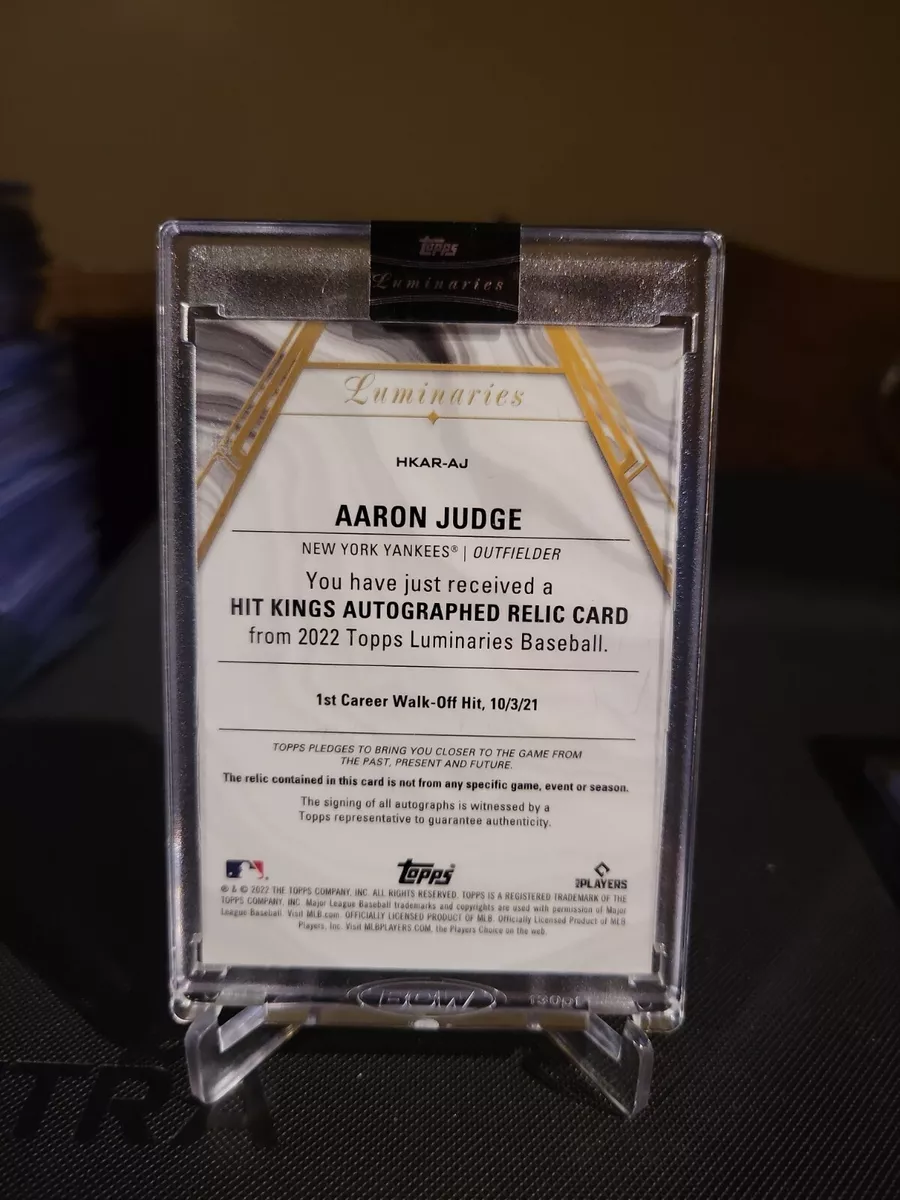 Aaron Judge 2022 Topps Luminaries Relic Auto 3/3 | eBay