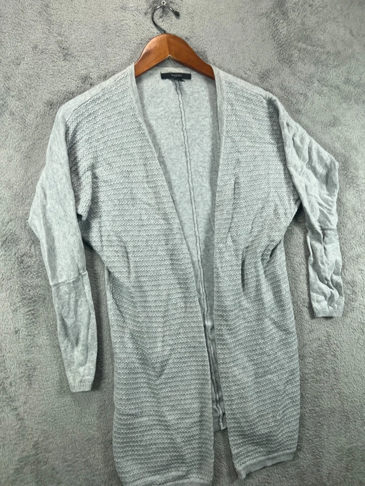 Cárdigan TAHARI XS para mujer gris mezcla de cachemir plumero suéteres Dolman manga larga Foto 4 de 4
