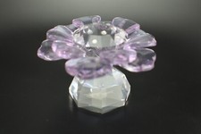 Oleg Cassini CRYSTAL FLOWER PAPERWEIGHT  Figurine Purple