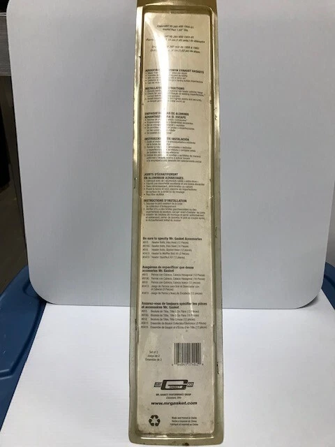 Juntas de colector de escape reutilizables de aluminio Mr Gasket para bloque pequeño Chevy Foto 2 de 3