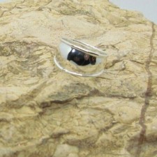 Wedding Band Cocktail Rocker 925 Sterling Silver Ring Size 8 Chunky Wide Signed