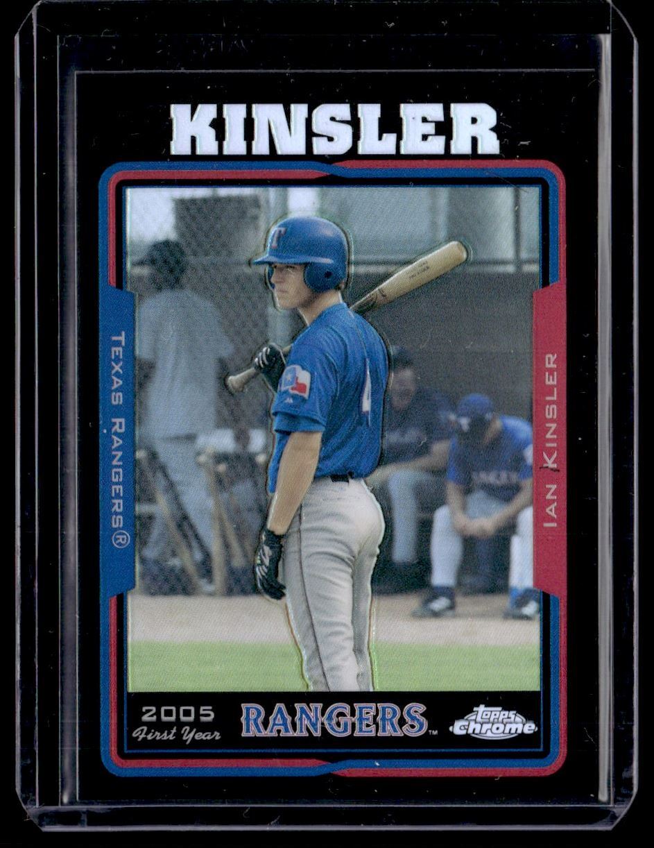 2005 Topps Chrome Black Refractor Ian Kinsler RC /225 Texas Rangers #214