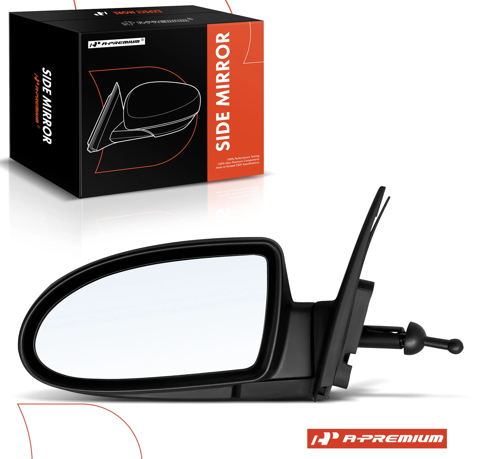 A-Premium Driver Manual Side Mirror w/ Manual Fold for Hyundai Accent 2006-2011