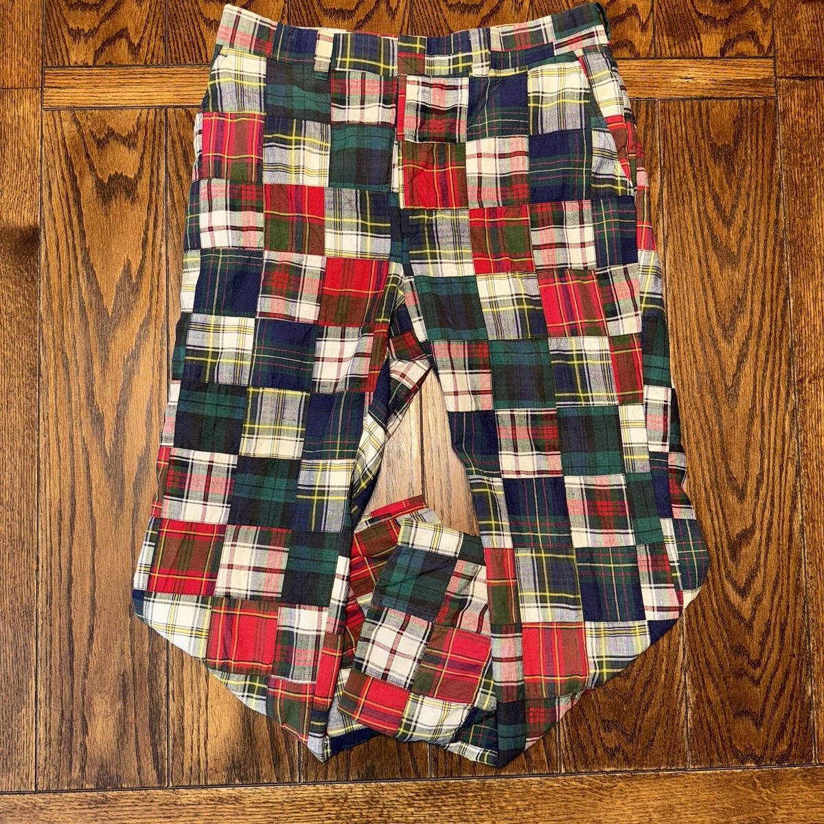 Brooks Brothers J Crew Madras Pants Vintage Woolrich Patchwork