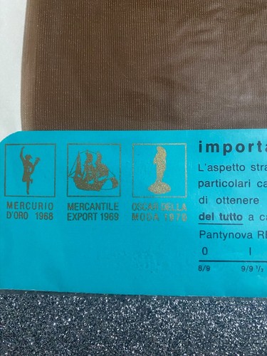 💎 COLLANT VINTAGE REDE PANTYNOVA 15  den PANTYHOSE RHT TUTTONUDO NYLON - Afbeelding 6 van 8
