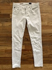 AG ADRIANO GOLDSCHMIED White The Legging Super Skinny Ankle Jeans 29R