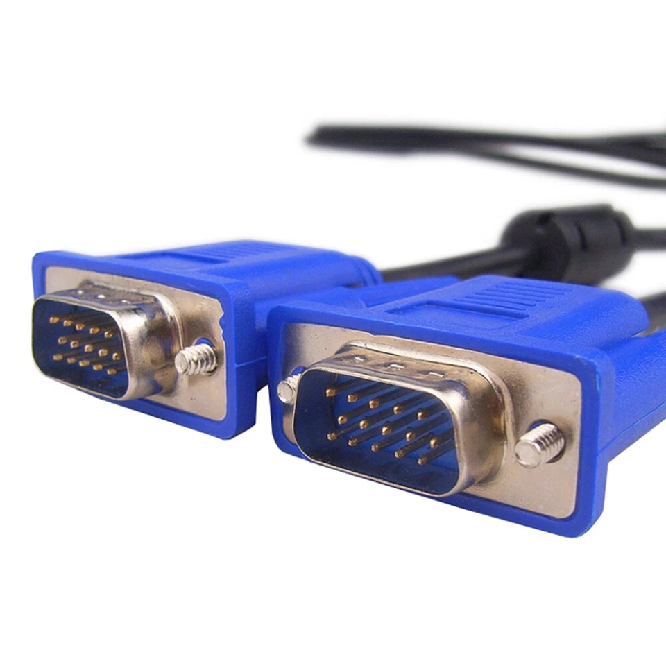J12 VGA Kabel, VGA-Stecker auf VGA-Stecker, 15-polig Monitor Anschlusskabel 1.5m - Bild 3 von 4