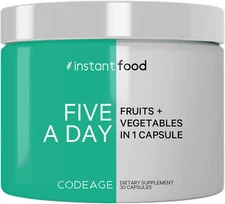 5 Servings of Fruits & Veggies Equivalent in 1 Single Capsule - Whole Food In...