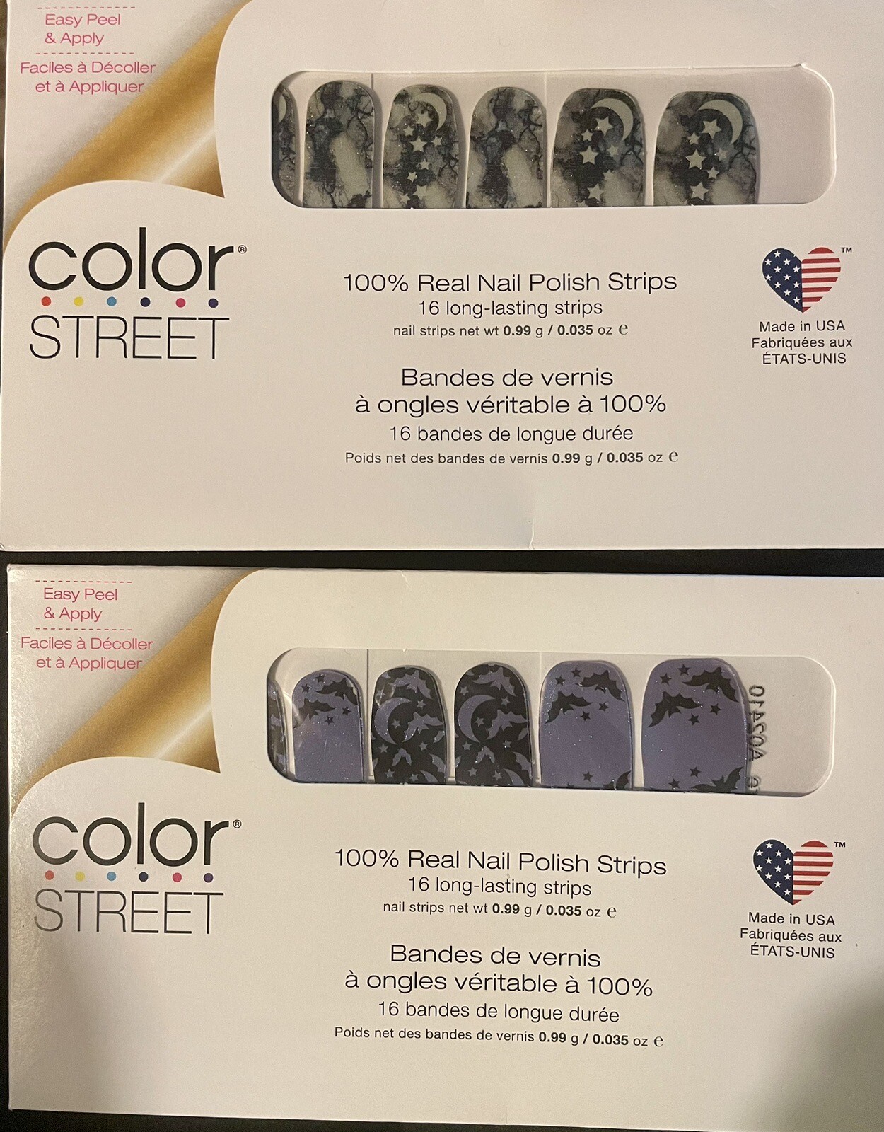 NEW Color Street Nail Strips Dark Magic AND Bat's Amore LOT 2 Sets