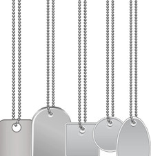 Dog Tag Ball Bead Chain Necklace 50PC Beaded Necklace Chains Bulk for Jewelry