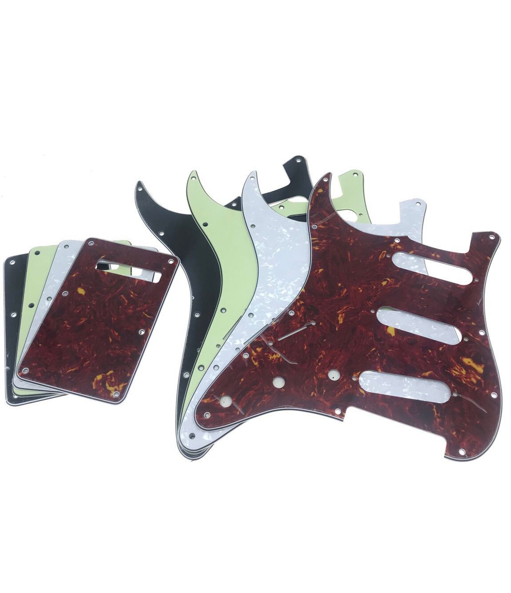 Dopro Linkshänder Pickguard Für Fender Stratocaster – SSS, Tremolo Cover, White Pearl – Inkl. Schrauben