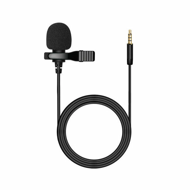 Clip-On Risvolto Lavalier Mic Microfono 3.5mm Per Per Cellulare PC