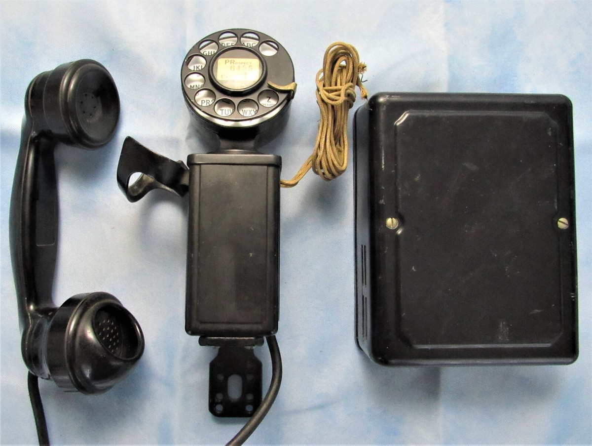 べ*ん様 Western Electric ウエスタンエレクトリック電話 Western Electric 1937 G1 41A Telephone w/ E1 Handset and Bell Box
