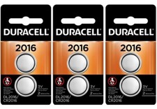 6 Pack Duracell CR2016 ECR2016 CR 2016 DL2016 3 Volt Battery EXP 2027