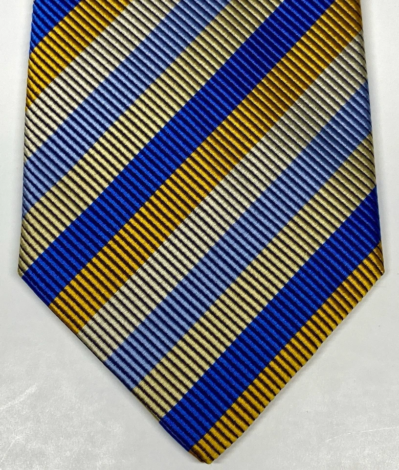 CHARLES TYRWITT 100% Silk Necktie Striped Repp Designer Luxury Tie Made in ITALY - Image 2 of 4