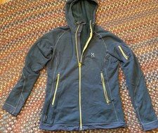 Haglofs Bungy Iii Women's Full Zip Fleece Lined Jacket Polartec Gray Medium