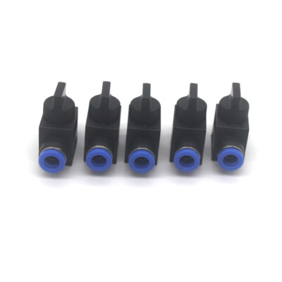 5Pcs 8mm Tube Shut off Valve HVFF-8 Pneumatic or Vacuum 8mm Hose Push in Type