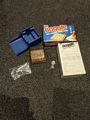 PARKER Boggle Wortspiel - Vintage 1992 - Das drei Minuten Wortspiel. Sehr guter Zustand