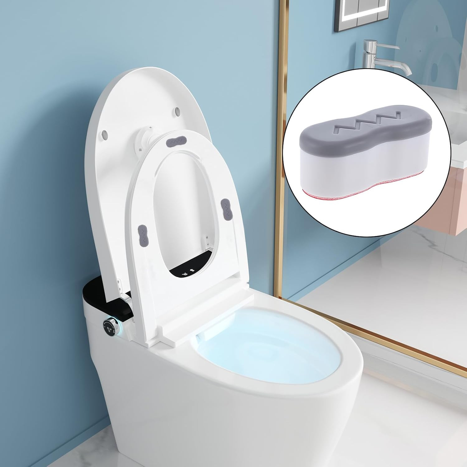 8Pcs Bidet Height-Increasing Pads Toilet Seat Risers Toilet Lid Rubber Bumpers w