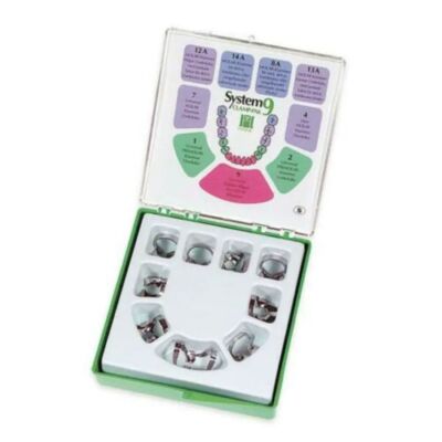 Hygenic System-9 Winged Rubber Dam Clamp Kit, Contains: