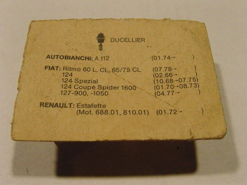 AUTOBIANCHI FIAT RENAULT ESTAFETTE JEU DE CONTACTS VIS PLATINEE - Imagen 2 de 2