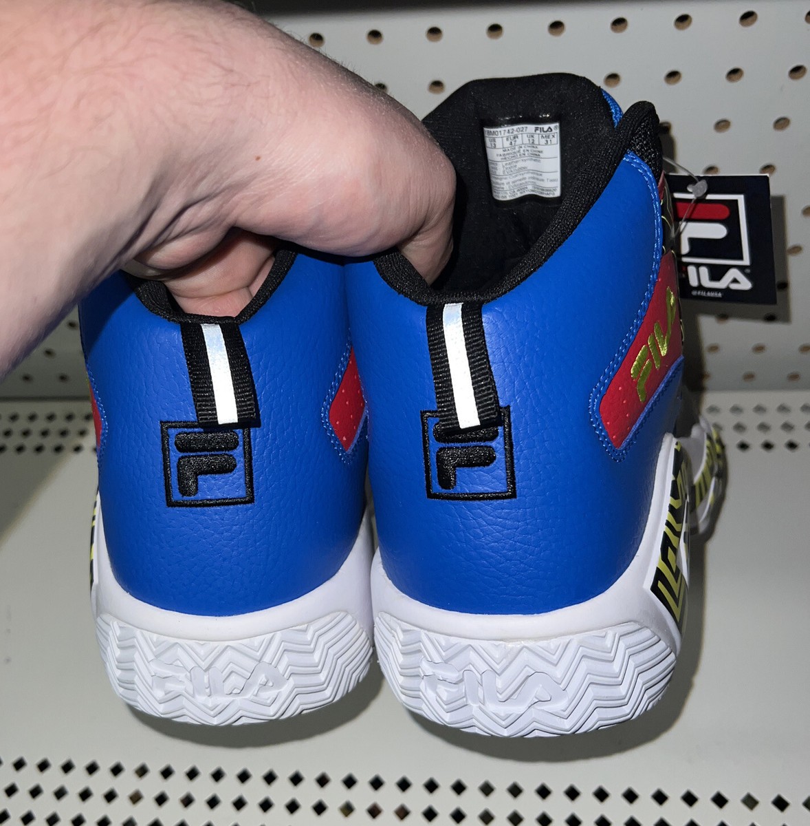FILA MB Mens Basketball Shoes Size 10.5 Black Blue Red Neon Green Jamal Mashburn FILA MB Mens Basketball Shoes Size 10.5 Black Blue Red Neon  main image 3