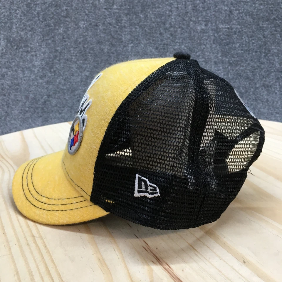 Pittsburgh Steelers New Era Trucker Hat Womens Black Yellow One Size Adjustable - Image 4 of 4