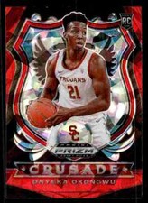 2020 Panini Prizm Draft Red Ice Onyeka Okongwu #85 - USC Trojans