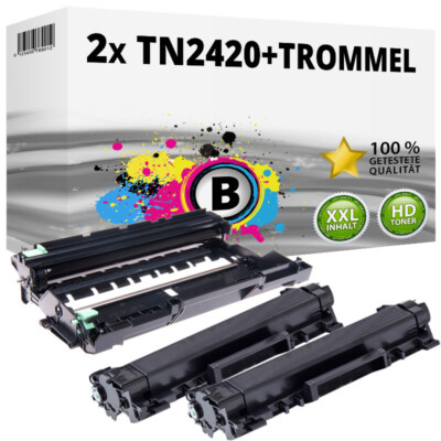 2x Toner+Trommel XL kompatibel Brother HL-L2310D L2375DW L2710DN L2710DW L2730DW
