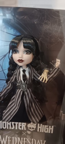 Mattel Creations Monster High Wednesday Addams Doll &Paint It Black Fashion Pack - Picture 15 of 24