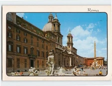 Postcard Piazza Navona Rome Italy