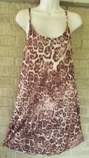 A line Fit Flare Cheetah Cover Up Beach Cruise Dress Vintage S Small 6