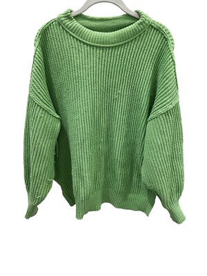 Aerie Beyond Chenille Sweater Fresh Green Sz XS *FLAWED*READ*