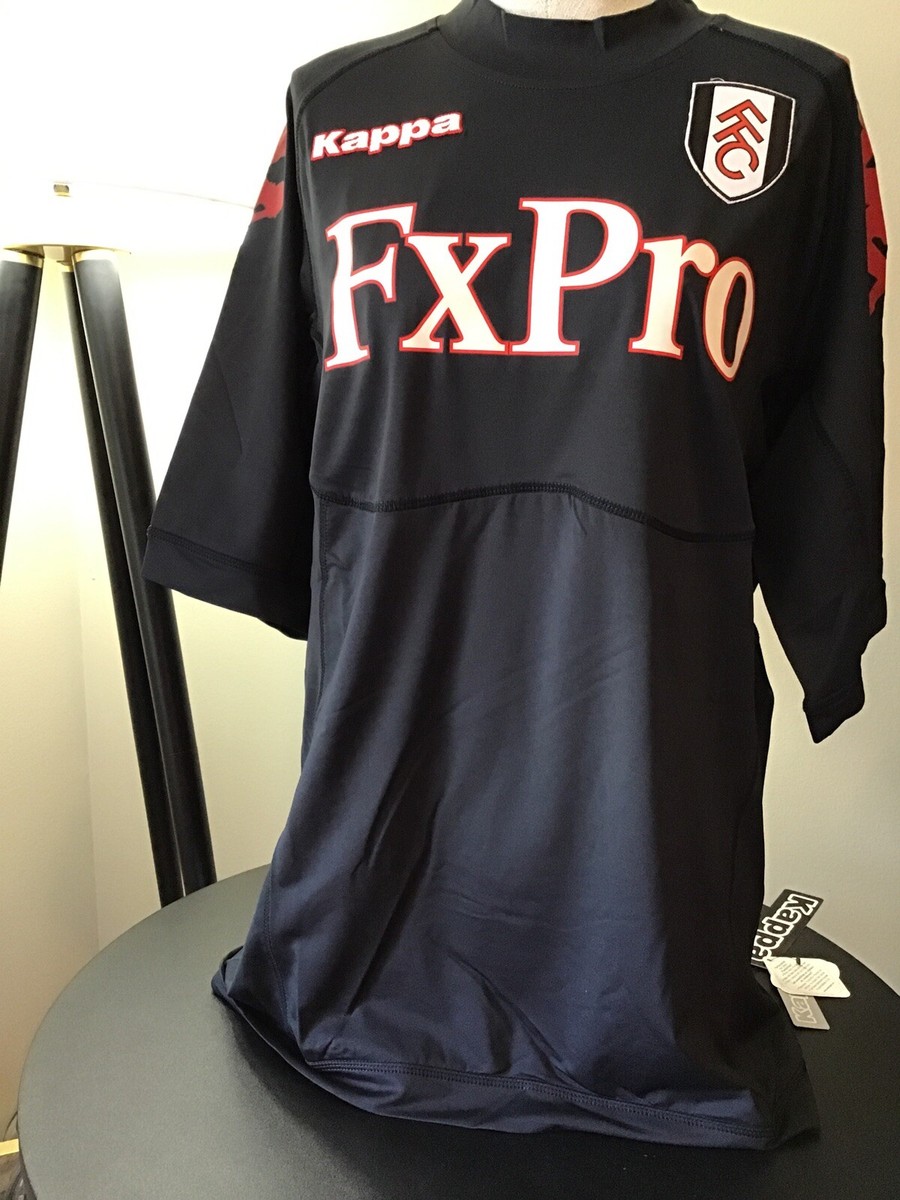 Kappa FxPro FFC Soccer Kersey Fulham Football Club Sz Small Black Skin Fit  New
