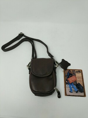 Canyon outback Brown leather Crossbody camara Purse Bag