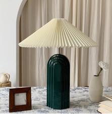 Bedside Table lamp LED Table lamp American Retro Pleated Table lamp Rural Style