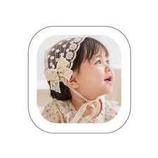 Baby Girls Lacy Bow Headband Soft Breathable Lace Hairband for Toddlers Infan...