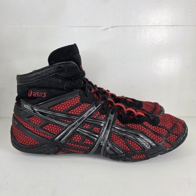 Asics Dan Gable Ultimate 2 Wrestling Shoes J900Y Sz 12.5 Red /Black Rare VTG