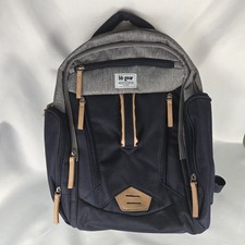 BB Gear Backpack Diaper Bag Blue/Gray 9 pockets Unisex Roomy Baby